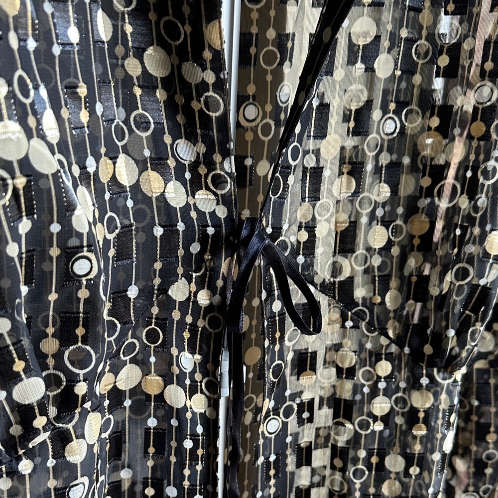 Studio 1940 Black and Gold Patterned Shirt Jacket - Picture 5 of 8